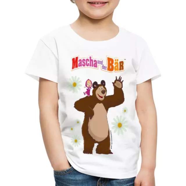 Mascha Und Der Bär Winken Fröhlich Kinder Premium T-Shirt