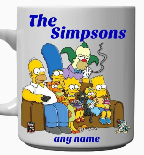 BRAND NEW FOR 2024 - THE SIMPSONS  Personalised Gift Mug by MUGS4EVERYONE