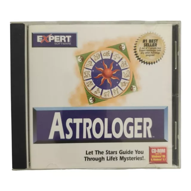 Rare Vintage 1997 Astrologer PC CD ROM, Expert Software - Like new! - Aus seller