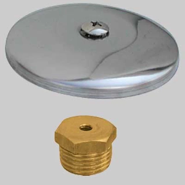 Tappo Maschio Ottone 1/2" Con Rosone E Vite Cromata - Per Tubazioni Idrauliche - Foto 4