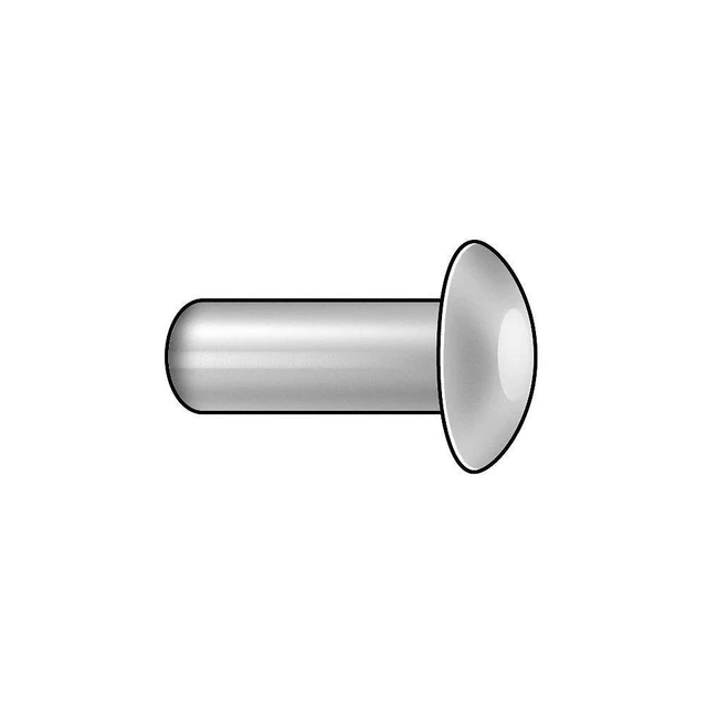 GRAINGER APPROVED TFC0810-50 Semi-Tubular Rivet,1/8x5/16 In,PK50