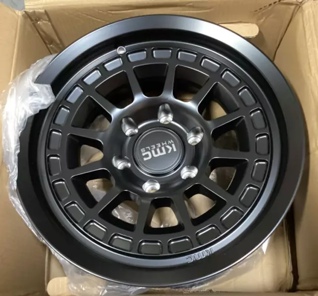 (QTY 1) KMC Wheels KM719 Canyon Wheel Rim 17x8.5 6x139.7 0mm Satin Black