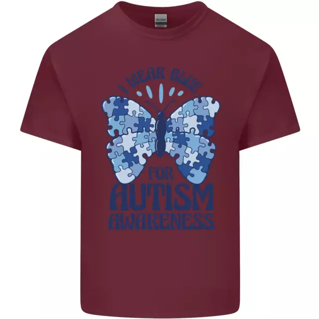 I Ropa Azul Para Autismo Mariposa Autista Algodón Hombre Camiseta