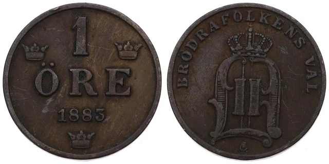 Schweden - Sweden 1 Öre 1874-1907 - KM# 734, 745, 750 verschiedene Jahrgänge