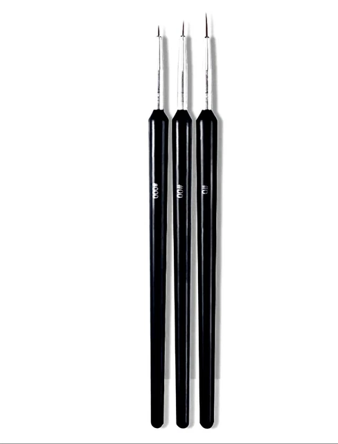 Set 3 Pennelli Per Dipingere, Pittura  Acquerello Acrilico Nail Art Modellismo