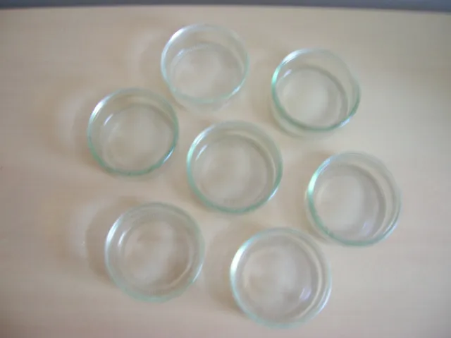 7 schlichte  Dessertschälchen Dipschälchen Glasschälchen Klarglas Ø9 cm H 3,5 cm