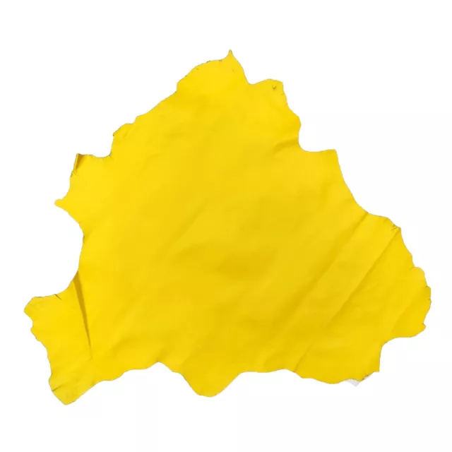 Mustard yellow genuine kangaroo skins, leather hides for DIY crafts