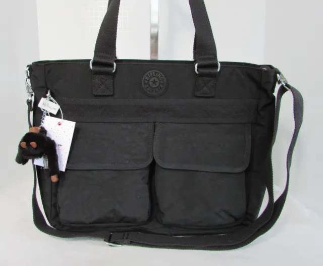 Kipling Pia Tote Crossbody Bag Purse Black TM5619 NWT
