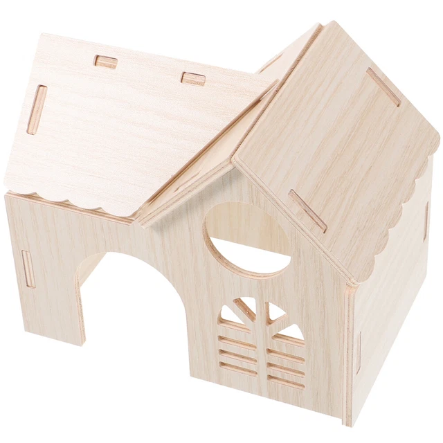 Casetta per criceti in legno, cabina letto per criceti, nascondiglio Casetta per criceti in legno, cabina letto per criceti, nascondiglio