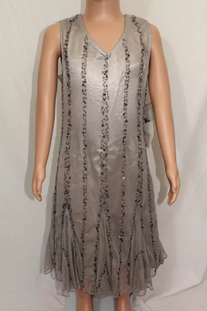 Blush By US Angels Girls Dress Sz 8 NWT Color Gray Shell And Lining