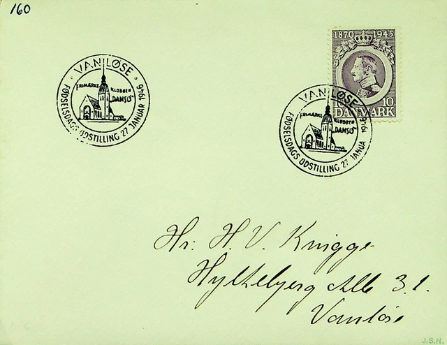 Sephil Dänemark 1946 Post WWII 10 Ore Auf Vanlose Expo Schöne Stempel Abdeckung