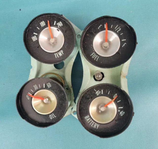 Original 63 1963 Corvette 327 Gauges Oil Pressure Fuel Temp Battery Gauge Dash