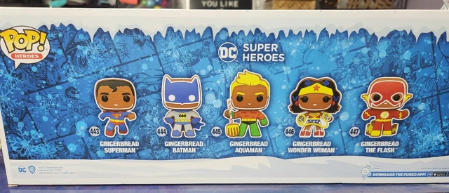Funko Pop Dc Super Heroes Gingerbread Walmart Exclusive Set Of 5 Batman Flash