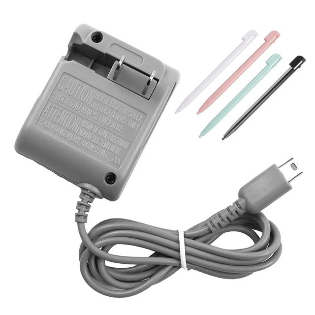 DS Lite Charger Kit, AC Power Adapter Charger and 4 Stylus 100-240v