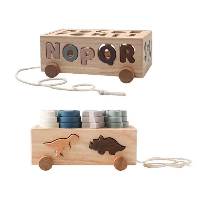 Jeu D'empilage Et Tri De Couleurs En Bois – Anneaux Arc-en-ciel – Montessori – Dès 3 Ans – Motricité Fine