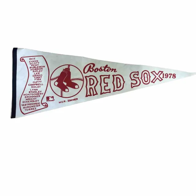 Boston Red Sox Vintage 1978 Mlb Baseball Roster Scroll Pennant