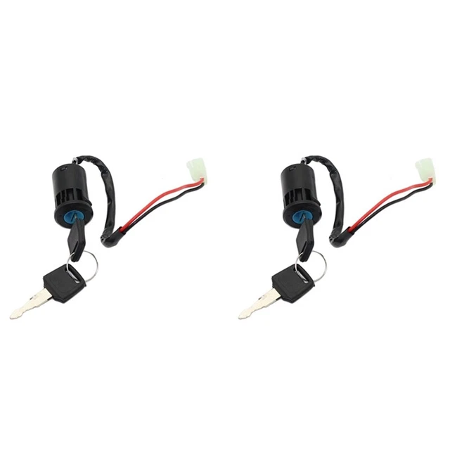 2 Set ATV Ignition Key Switch Universal Adjustment 4 Wire Ignition SX6X6