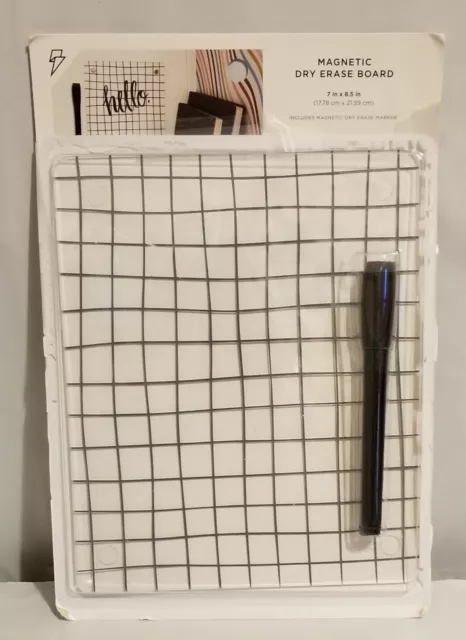 Locker Magnetic Dry Clear Erase Eraser Board with Marker 8.5" x 7"