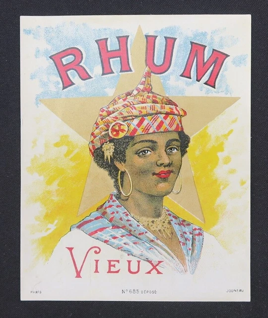 Altes Etikett RHUM VIEUX Nr. 688 französisches Label