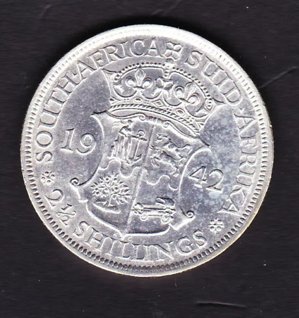 SOUTH AFRICA  1942  HALF CROWN  .80 Silver !!  UNCIRCULATED   LOW MINTAGE