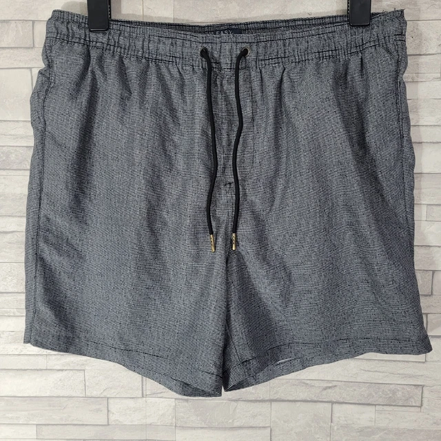 Mens EASY Swim Shorts Grey Drawstring Large Waist 38-40
