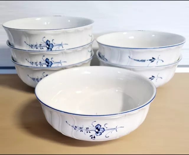 6 x Villeroy & Boch Alt Luxemburg Dessertschale Salatschale Müslischale VIEUX 15