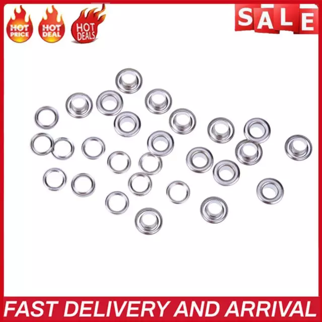 5x100sets Eyelet with Washer Leather Craft Repair Grommet(Silver)(4mm)