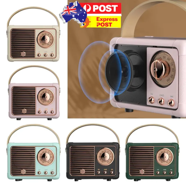 Retro Wireless Speaker Strong Bass Bluetooths Radio Old Fashioned Classic Style