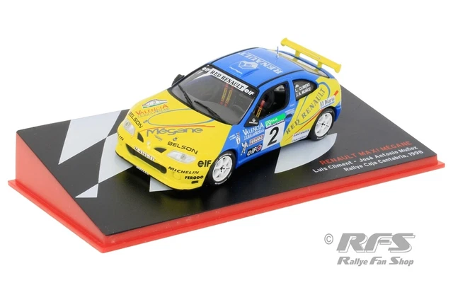 Rare Renault Maxi Megane WRC #1 Climent Munoz bleu jaune 1/18 Anson - Collection