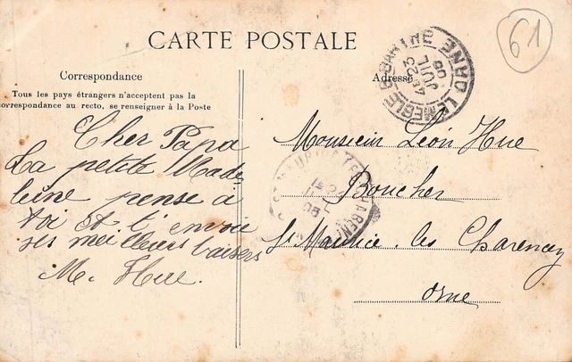 CPA Dept 61 Orne - Le Mesle sur Sarthe Rue d'Alençon (Hotel du Boeuf Noir) 2