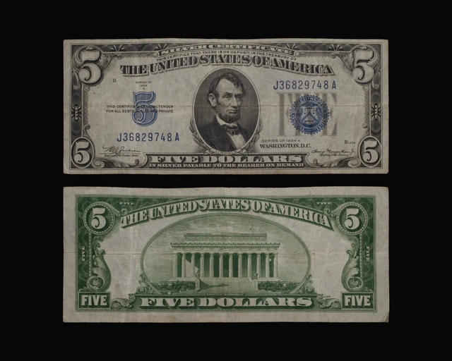 1934-A $5 Silver Certificate - Fr. 1651 US Currency