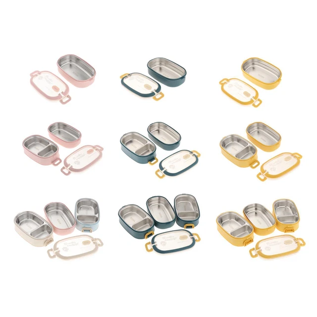 Geentargetel Silikon Brotdose 1200ml - BPA-frei Mit Fächern Für Schule & Picknick