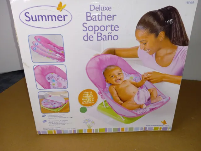 Summer Deluxe Baby Bather 3 Positions & Machine Washable Fabric - BRAND NEW! 2