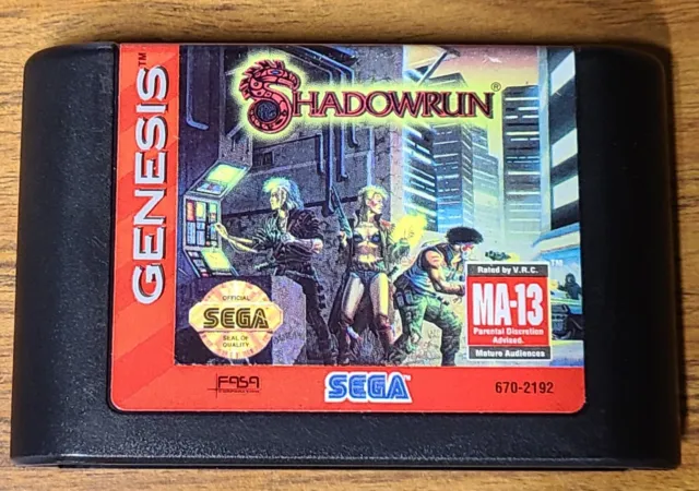 SHADOWRUN Shadow Run Sega Genesis Action/RPG Mint Collectors Condition /  Rare