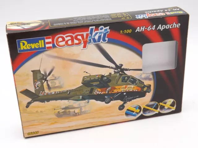 Revell 06646 easy kit AH-64 Apache Hubschrauber Modell Bausatz 1:100 in OVP - NE