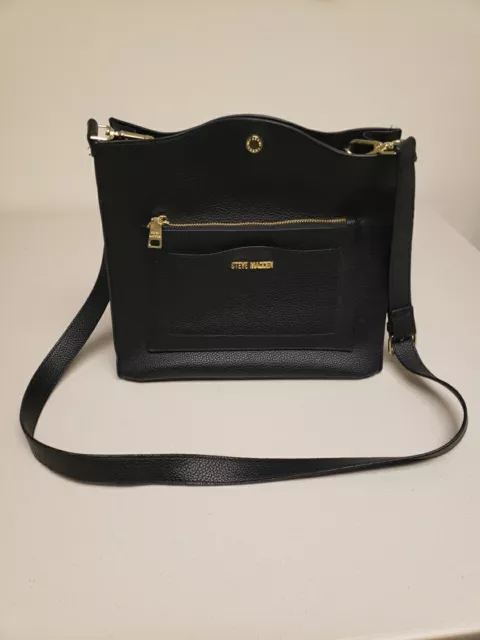 Steve Madden Women’s Black Purse Shoulder Bag Adjustable Strap