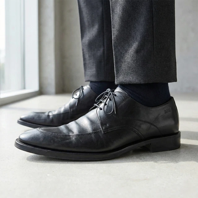 Chaussures FACONNABLE Faites En Italie - Bout Fleuri Noir, Taille 42, Occasion
