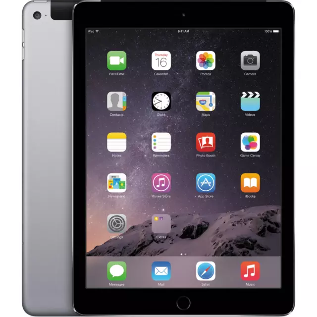 Apple iPad Air 2 Wi-Fi + 4G (A1567) - Unlocked 64GB Space Gray