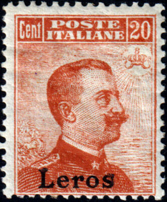 MNH Colonie nuovo 20 cent senza filigrana Egeo LERO Sassone n.9 