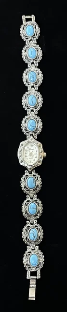 Marce VTGl Mother of Pearl Face Faux Turquoise Watch (Needs Battery Untested) Marcel Drucker | Accessories | Marce Vtgl Mother Of Pearl  main image 2