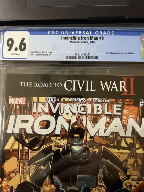 Invincible Iron Man #9 CGC 9.6 1st Print 1st Full Riri Williams Ironheart 2016 2