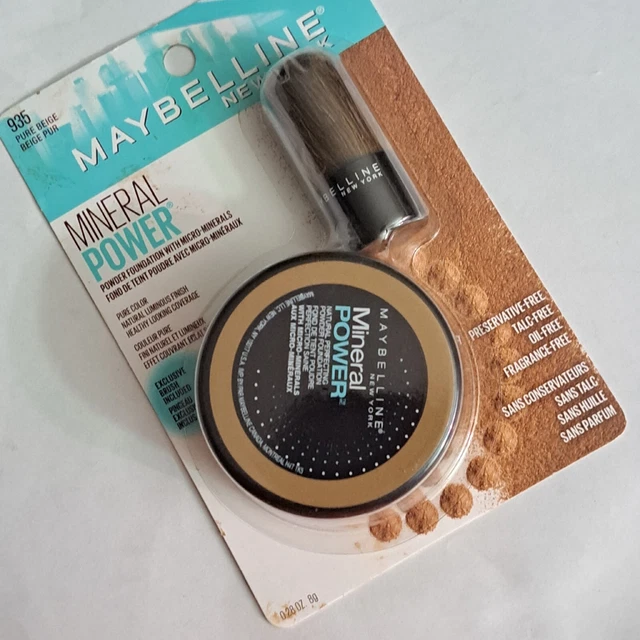 Maybelline Mineral Power Powder Foundation Shade 935 Pure Beige NEW SEALED