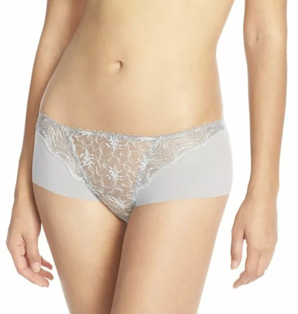Wacoal Cherish Short Brief Silver Grey Size M 12 14 No VPL Knickers 113006