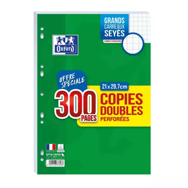 300 COPIES DOUBLES Perforées - Petits Carreaux - 90G - Clairefontaine EUR  10,55 - PicClick FR