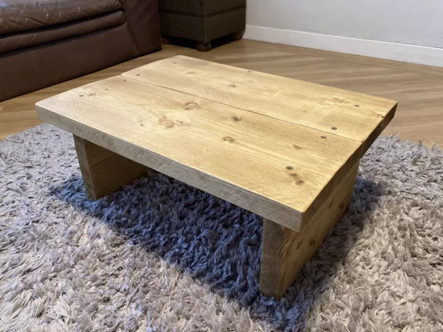 Bespoke Chunky Solid Reclaimed Wood Rustic Handmade Coffee Table Various Colours