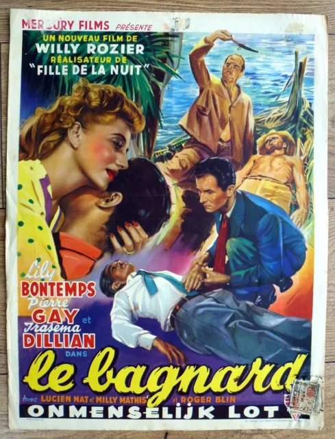 belgian poster LE BAGNARD, WILLY ROZIER, LILY BONTEMPS, PIERRE GAY,