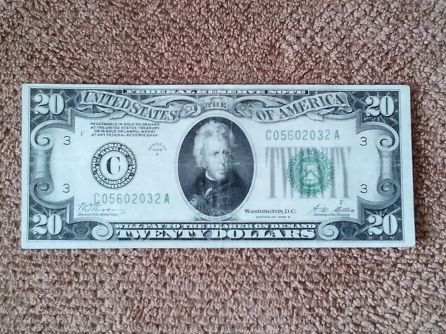 1928 Series B $20 Twenty Dollar Note, Crisp, Very Nice, Xf+, Philadelphia-Issued