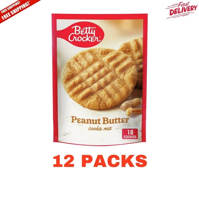 BETTY CROCKER PEANUT Butter Cookie Mix, 17.5 oz FREE SHIPPING 45.99