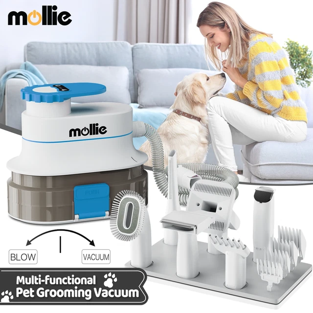 Pet Grooming Vacuum Kit[Suction+Blower]Dog Hair Dryer Trimmer Clipper Brush Tool