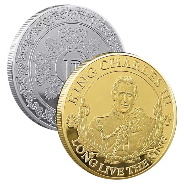 King Charles III Silver and Gold Plated Coin Coronation Commemorative 2023